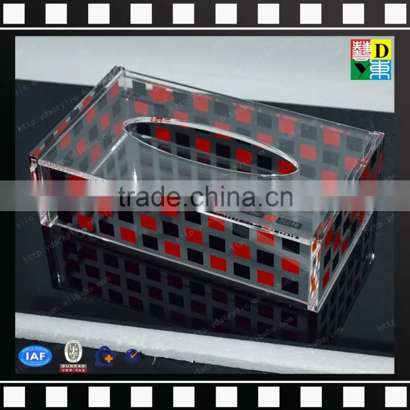 Hot sale fashionable acrylic tissue box/case, acrylic napkin holder from shenzhen yidong