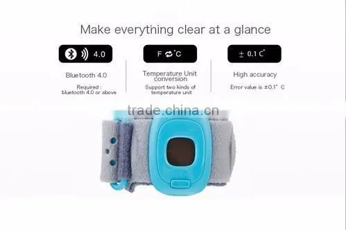 Medical & Household Baby Digital Thermometer, Wearable Smart Electronic Fever Monitor with LCD Display for Testing Temperature