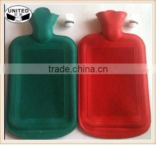 HOT WATER BOTTLE 1.5 Litre Plain Rubber Various Colours