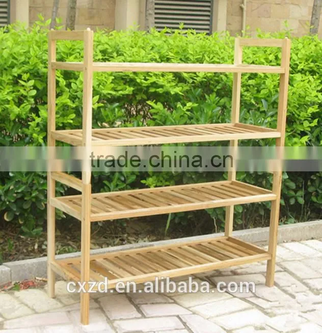 wholesale four-tier walnut shoe rack