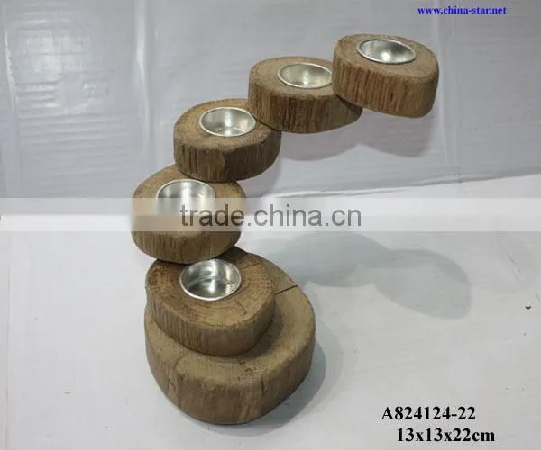 wooden tealight holder for festival