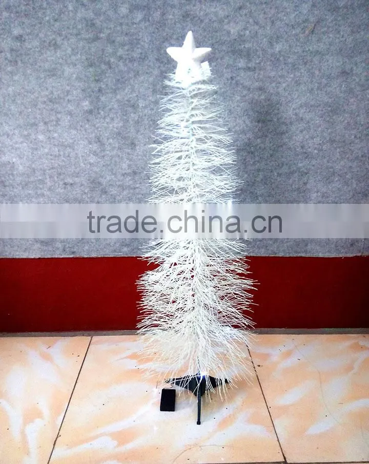 Glitter artificial flocked christmas trees With Ornaments