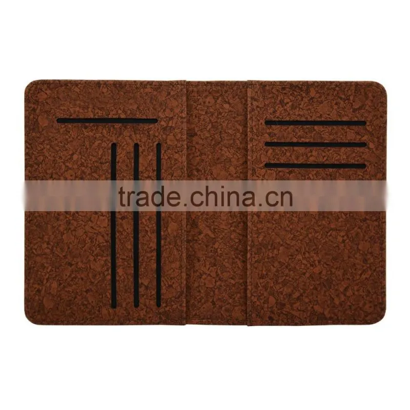 Simple Desgin leather travel passport holder men with RFID protection wholesale