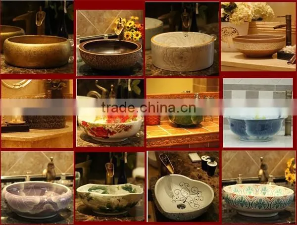 Chinese traditional style fine glazed bathroom hand wash basin