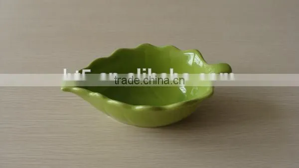 Ceramic Red Leaf promotion serving tray