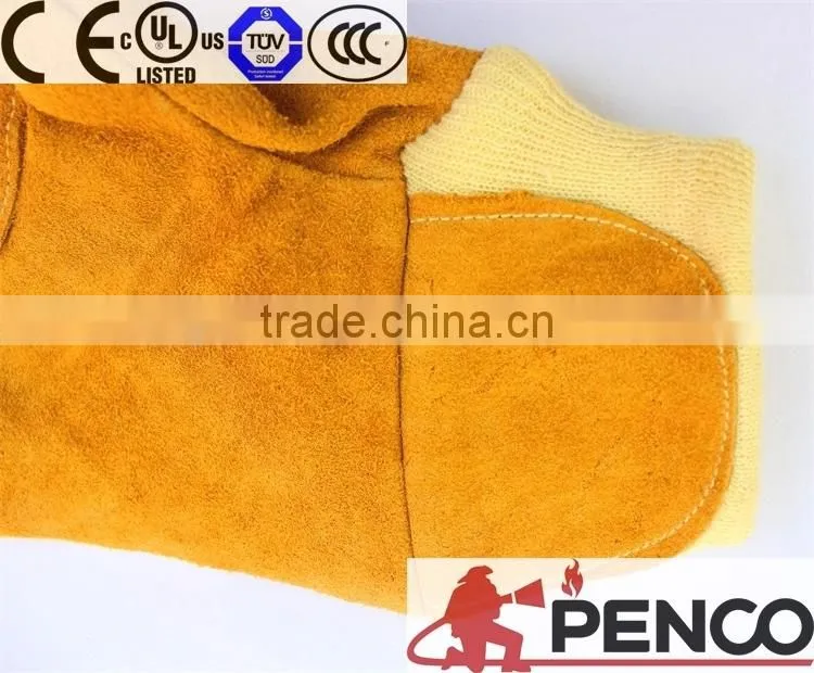 fire fight safety 3m reflector reflective fire retardant cuff cowhide cow leather safety glove
