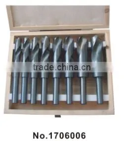 8Pc HSS 1/2" Reduce Shank Twist Drill Bit Set