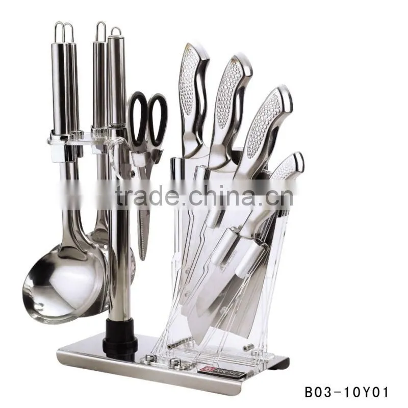 stainless steel kitchen knife with hollow handle