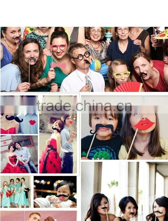 Newest DIY 58pcs Photo Props Wedding Christmas Decoration Photo Booth Props Fun Party Favor