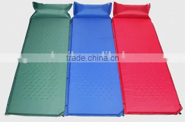Double person polyster high density memory self inflatable camping mattress