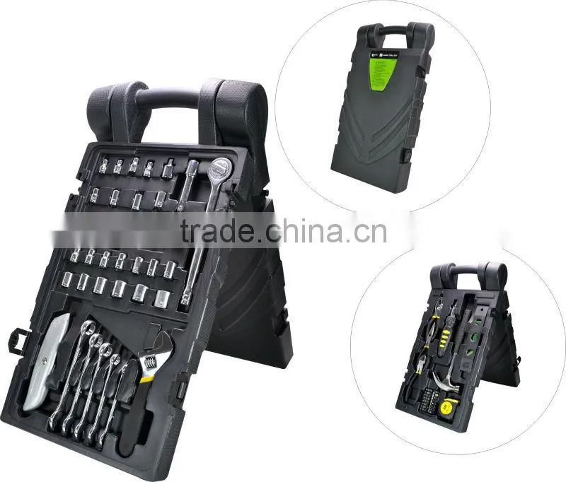 GS certificated 76pcs automotive tool set in blow mold case
