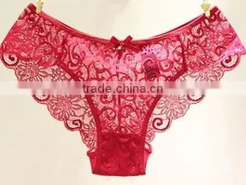sexy transparent ladies underwear cotton lace panties/women in transparent underwear