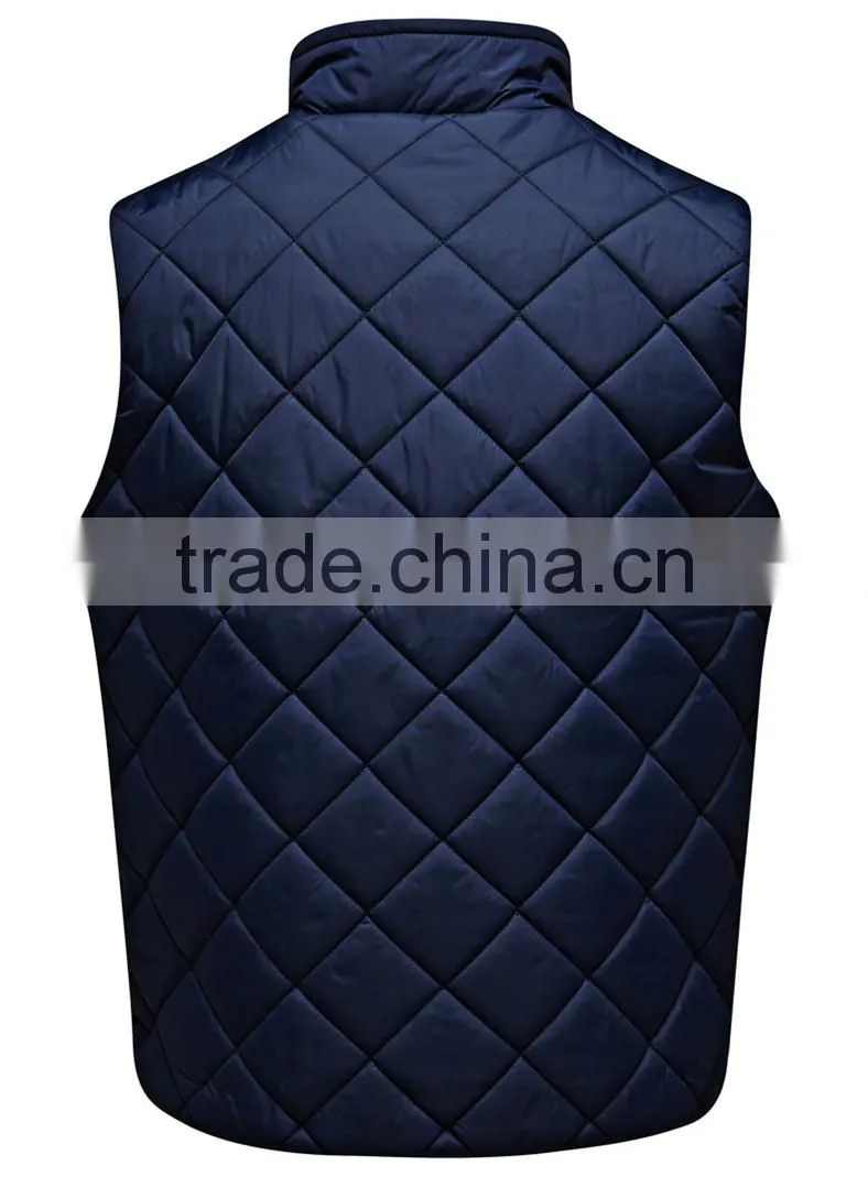 high collar cheap mens quilted vest