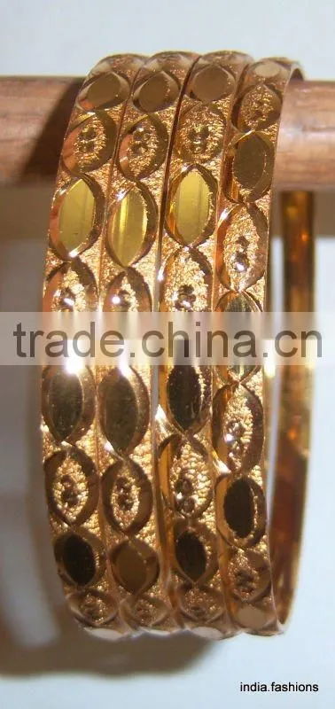 Sz 2.12 Big size Metal Gold plated BANGLE bracelet
