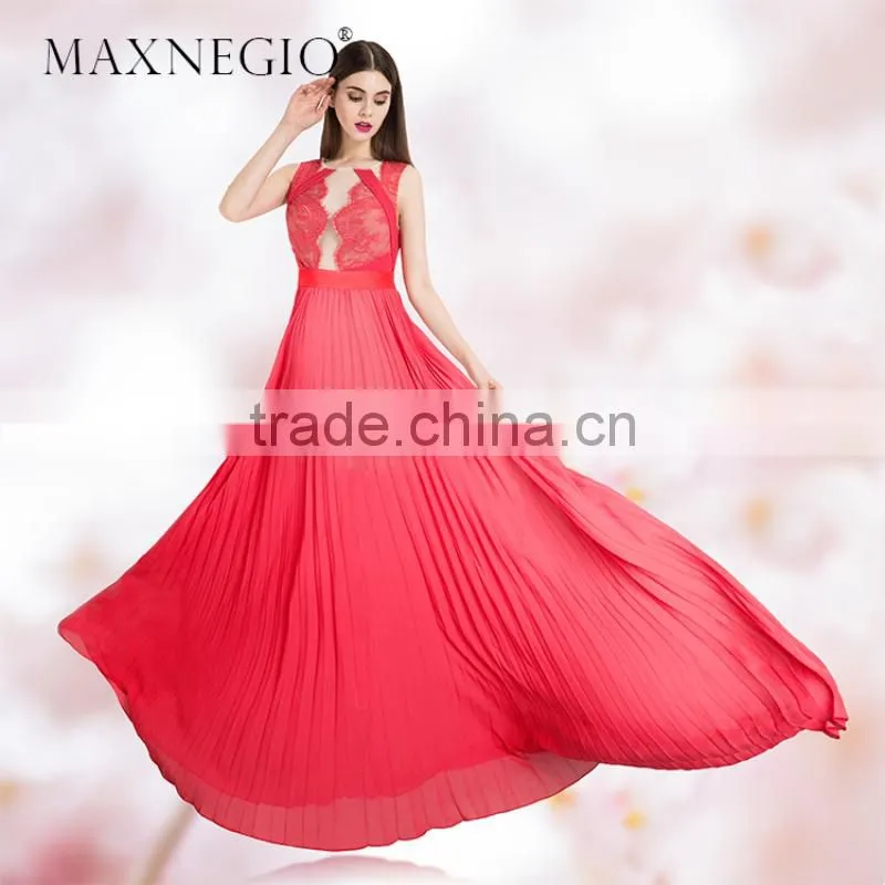2017 Garment factory New arrived high fashion design layered lace dress woman evening dress