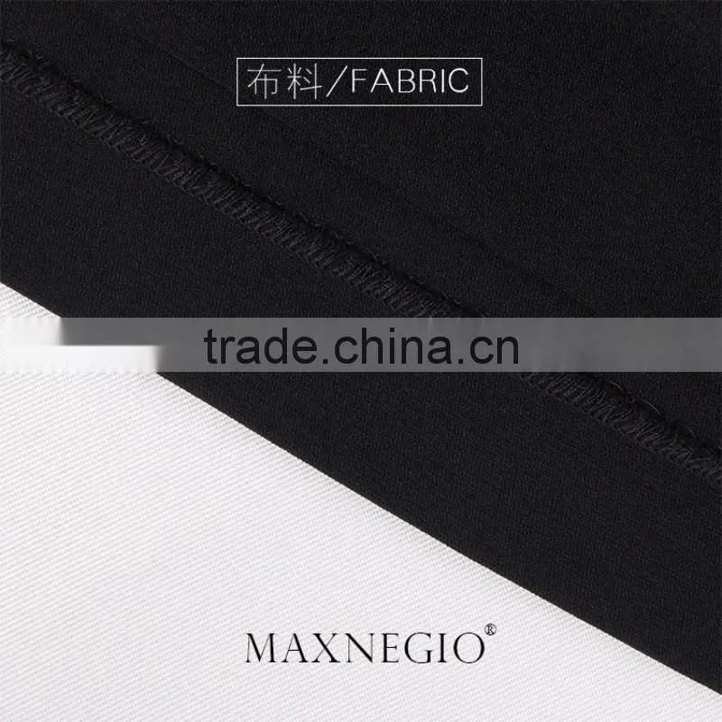 MaxNegio Brand Wholesale Fashion Chiffon 2016 Latest Design Jewel Neck Party Jumpsuit for Ladies