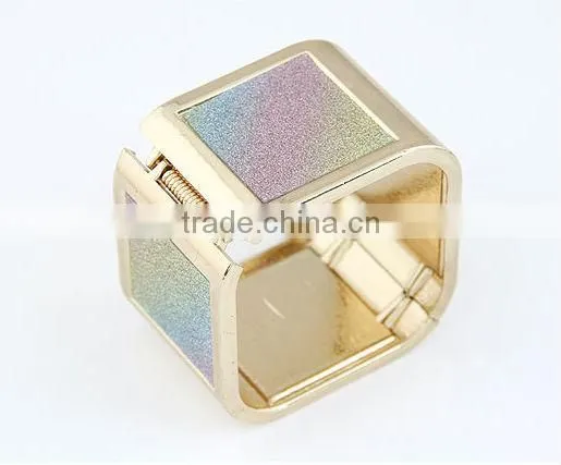 Ms square metal exaggerated punk bracelet Big street fashion bracelets
