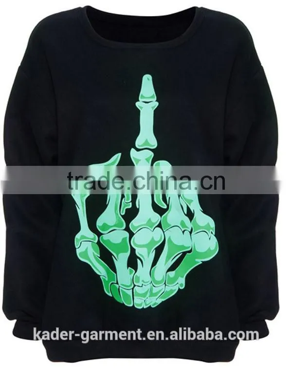 Winter punk printing sweatshirt