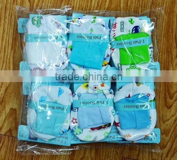 Pattened summer cotton baby boys' booties