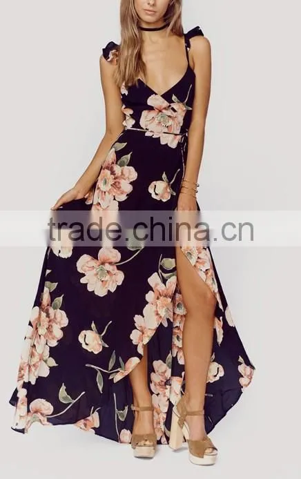 2017 Deep-V Sexy backless Lady dress