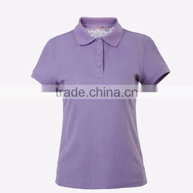 Hot Sale Custom New Design Collar Blank Plain Polo T Shirts For Women