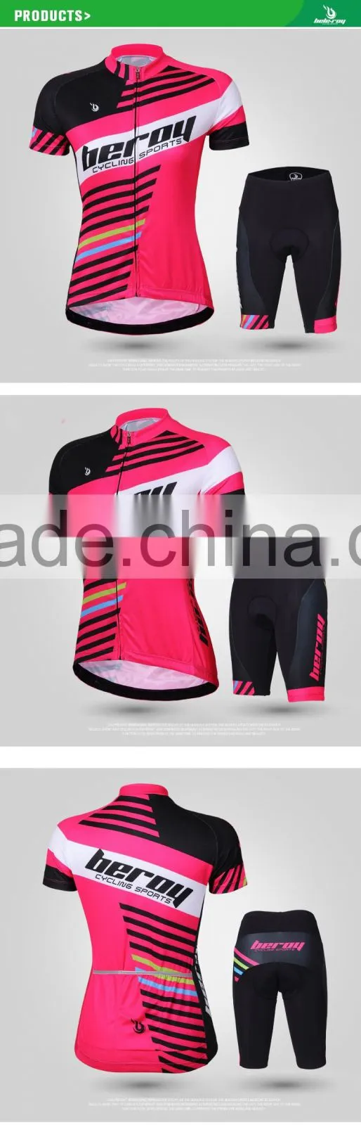 BEROY wholesale cheap bright cycing jersey for women