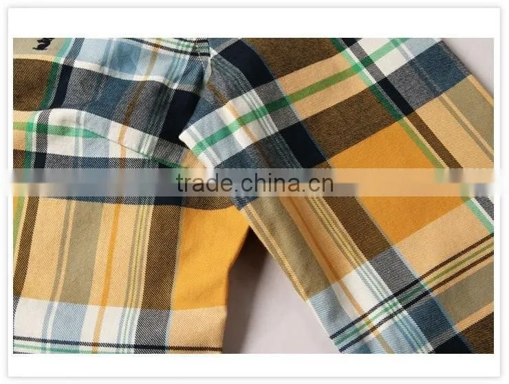 WOMEN'S YELLOW PLAIDS SHIRT FANCY DESIGN LADY'S BLOUSE SIZE S-2XL