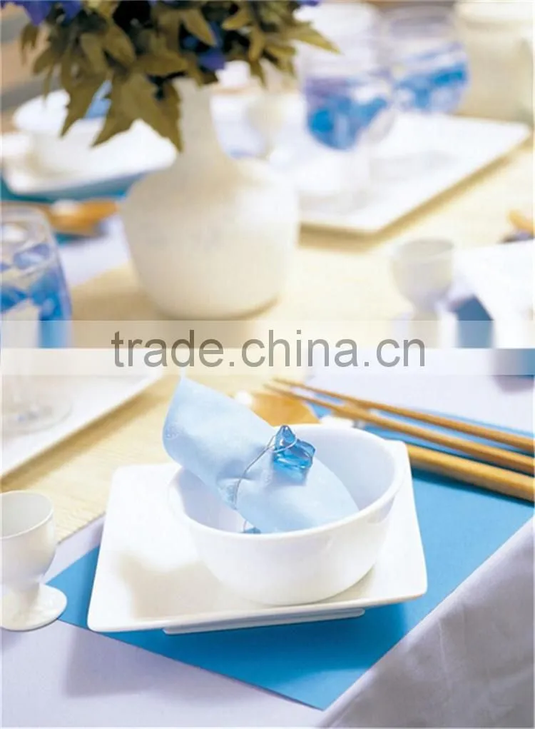 Wedding polyester jacquard monogrammer napkin with ring