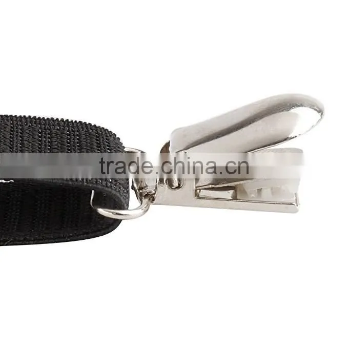 Straight,Stirrup,Y Style Shirt Stays Shirt Holders with Locking Clamps- Black 4pack