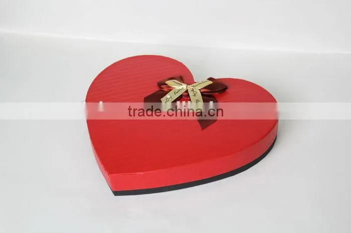 Sweet Bowknot Lower Price Luxury Paper Gift Packaging Heart Shaped Chocolate Box w/ Dividers,Caja de Bombones Corazon