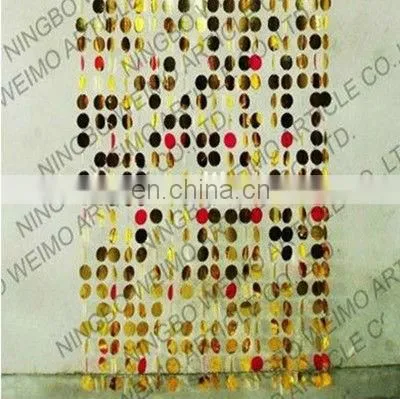plastic metallic color sequin restaurant curtain