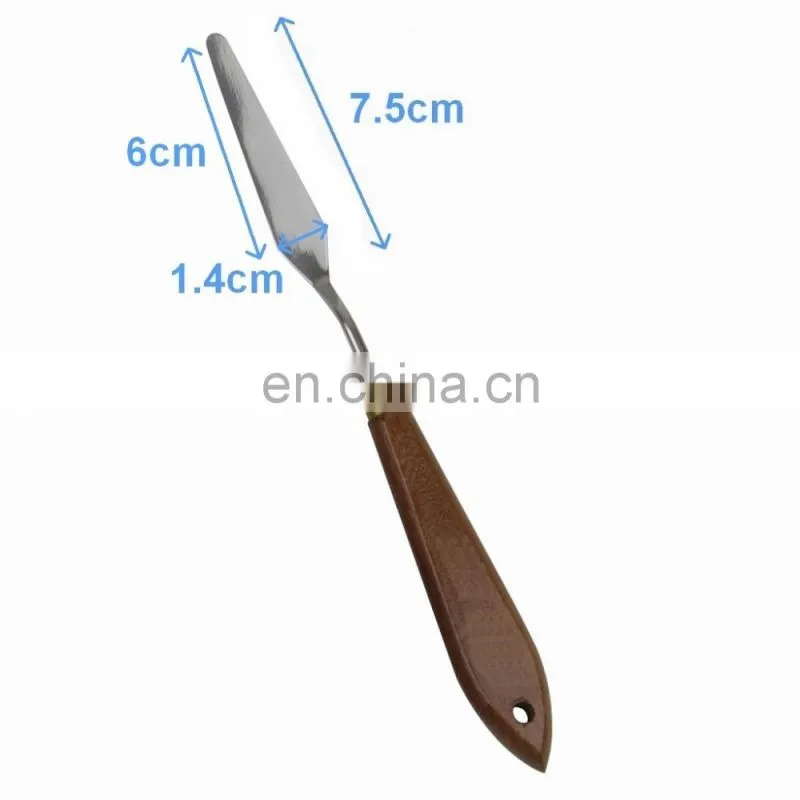 Brown Wooden Handle Steel Metal Palette Knife