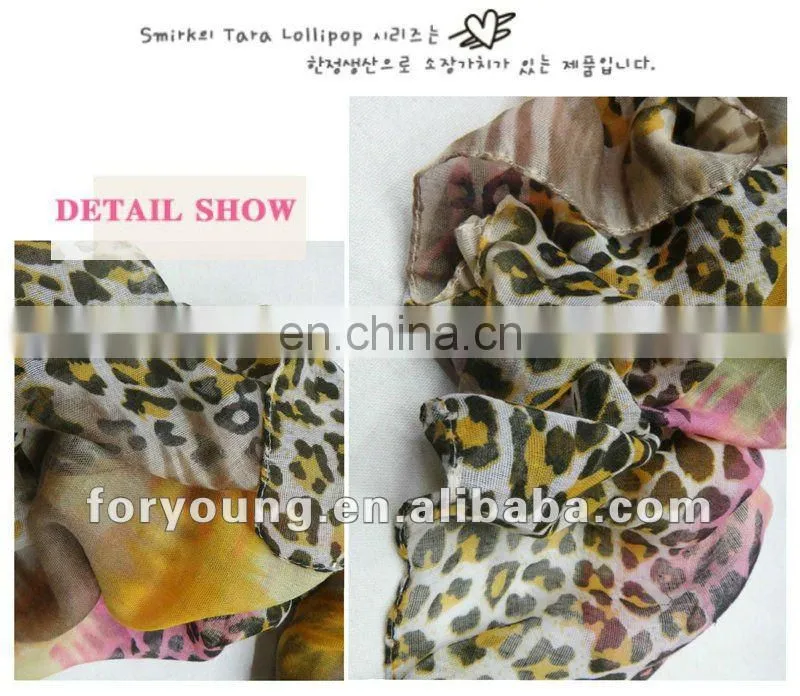 fashion animal print leopard grain scarves