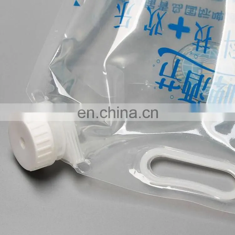 Plastic safe food grade beer/juice/milk/wine spout pouch bag with spout tap with handle colorful printing
