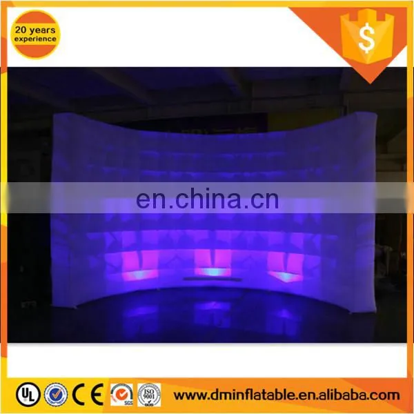Portable inflatable photo booth case sales wedding led inflatable wall C-463