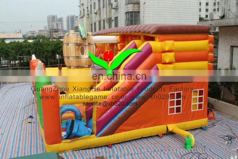Hot sell theme amusement park PVC Tarpaulin inflatable giant beer cowboy fun city