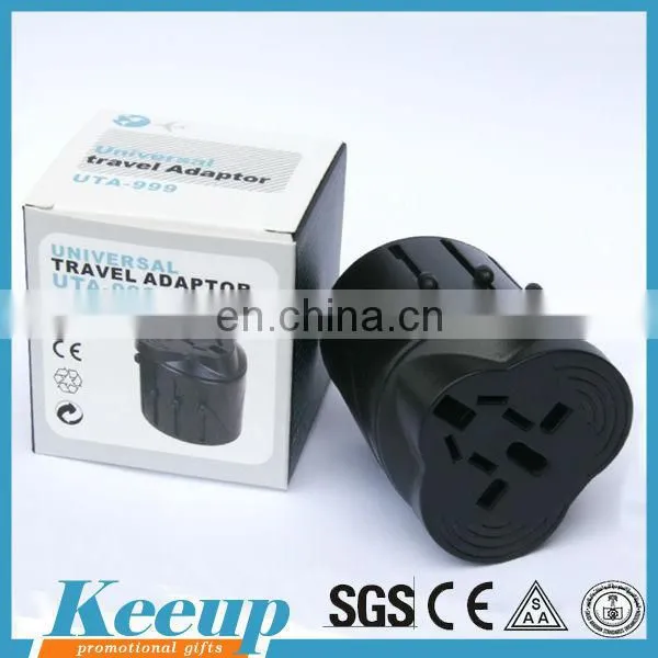 Promotional cheap universal travel adapter with USB port
