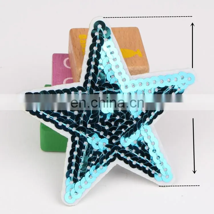 Fashion STAR Patch Sequined Kids Clothes Embroidered Iron On Patches for Clothing
