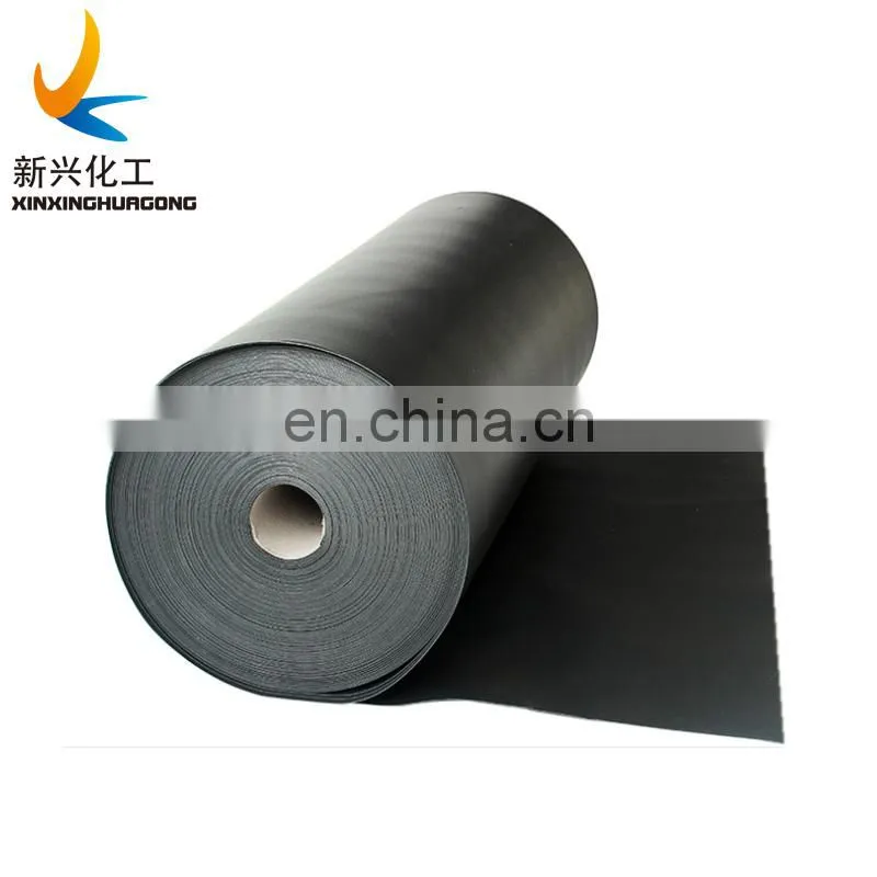 0.3mm 0.5mm 0.8mm 1mm 2mm PE thin rolls sheet black HDPE plastic slip sheet hdpe rolls