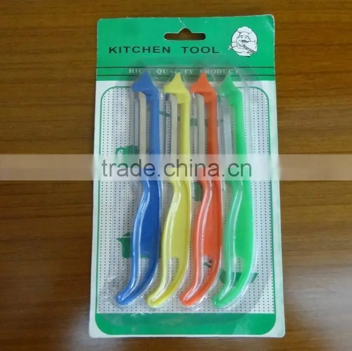 4 pcs fruit vegetable peeler with slicer