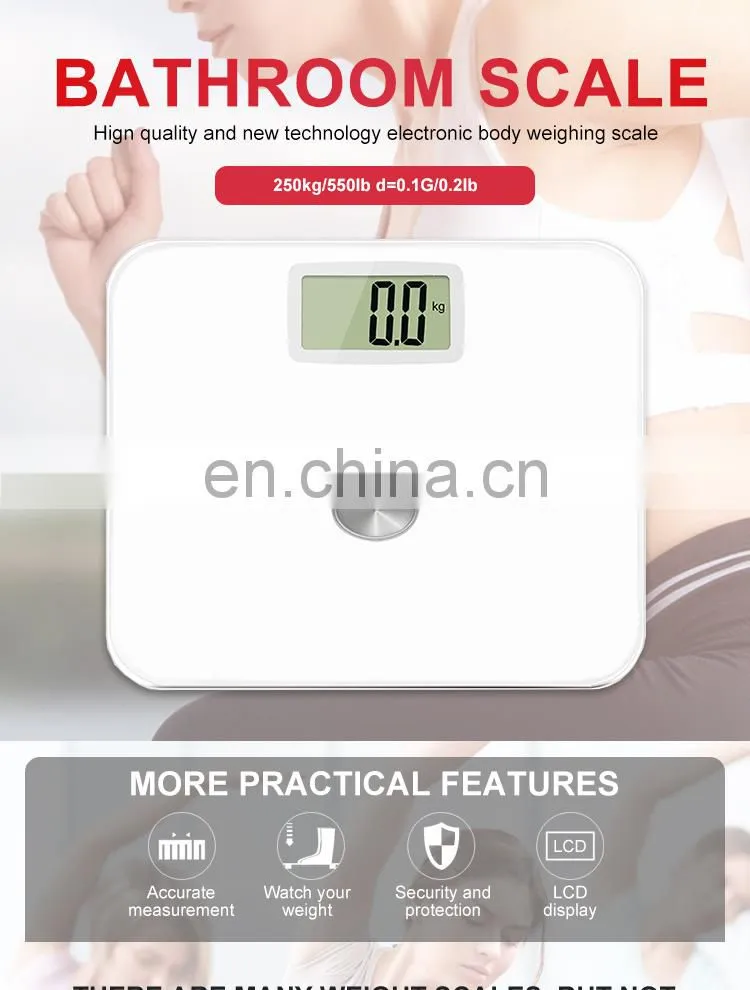Digital Body Weight Bathroom Scale Hotel LCD Scales Battery Free