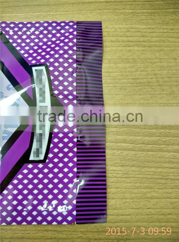 custom printed three side sealed plastic pet food packaging bags