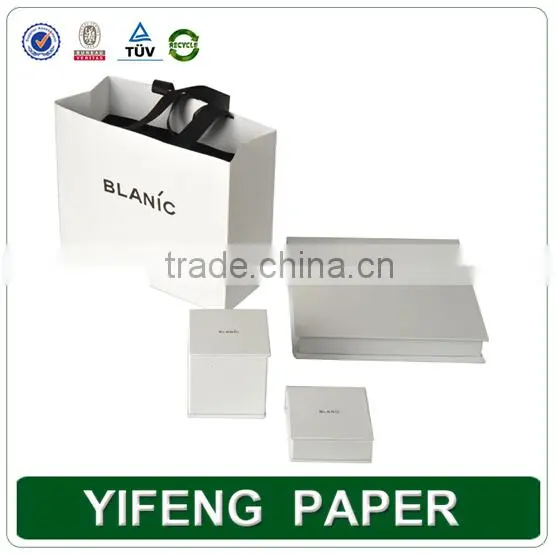 Square Gift Cardboard Box White Packing Box With Ribbon For Jewelry Packaging Wholesale