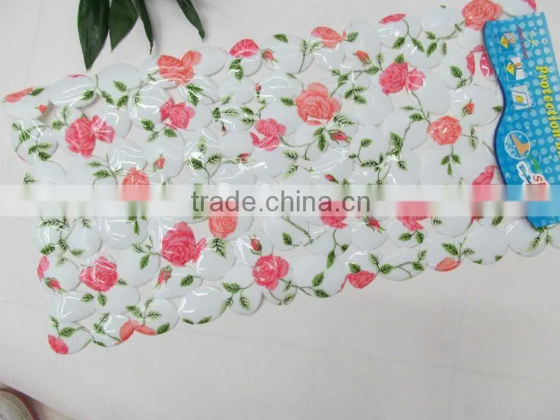 Printed rose flower bathtub mat bath mat