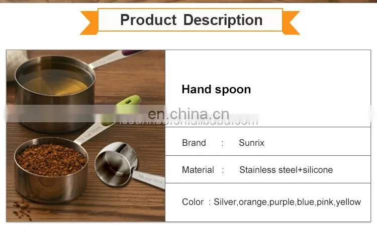 Best Selling Stainless Steel Measuring Cup With Silicone Handle