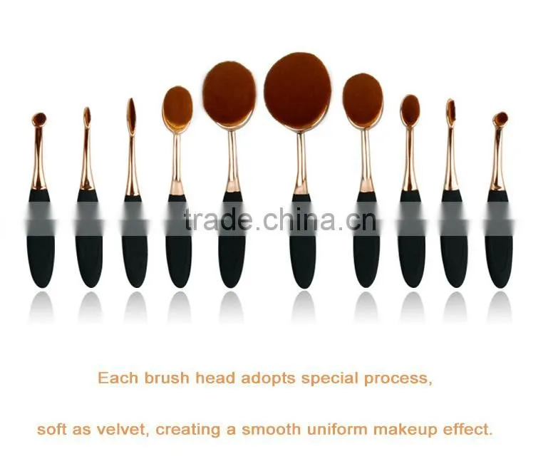 Toothbrush type 10pcs makeup brush kit