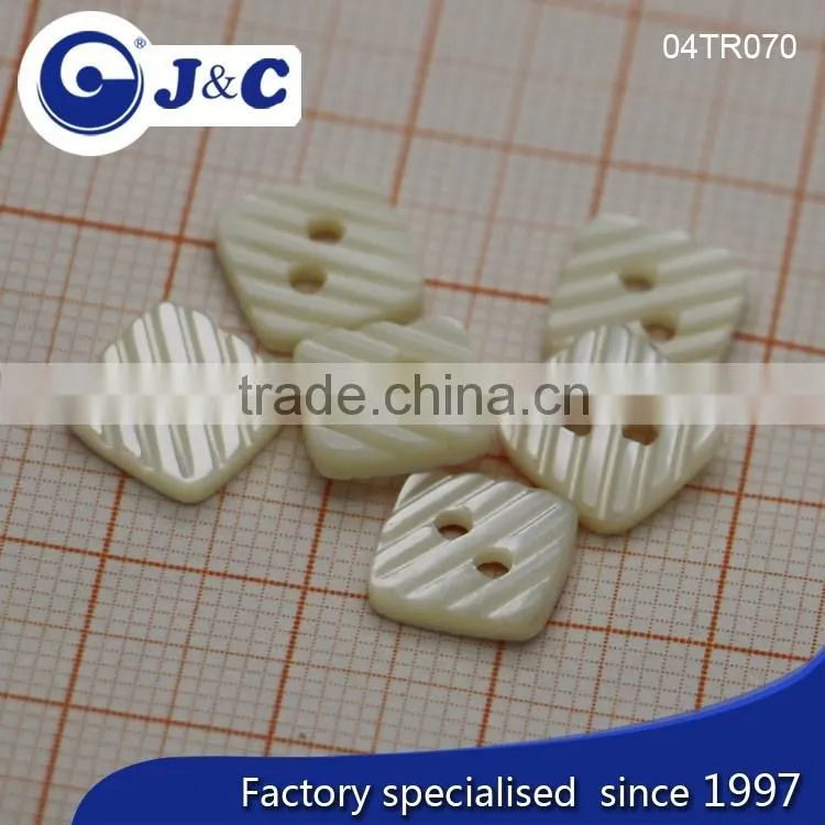 J&C 2 holes square Trocas shell buttons for fashion shirt.TR069,070