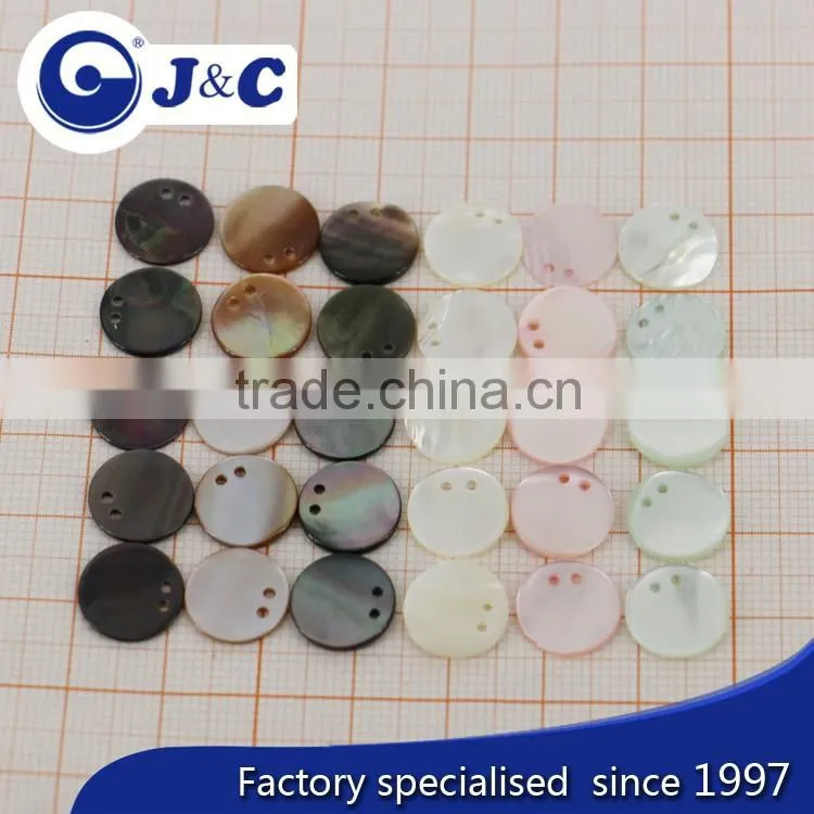 J&C 2 holes round dyeing colour Trocas shell buttons for fashion shirt.