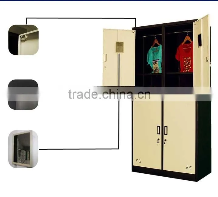 Factory Direct Price Half Height 4 Door Steel Material Office Use Locker