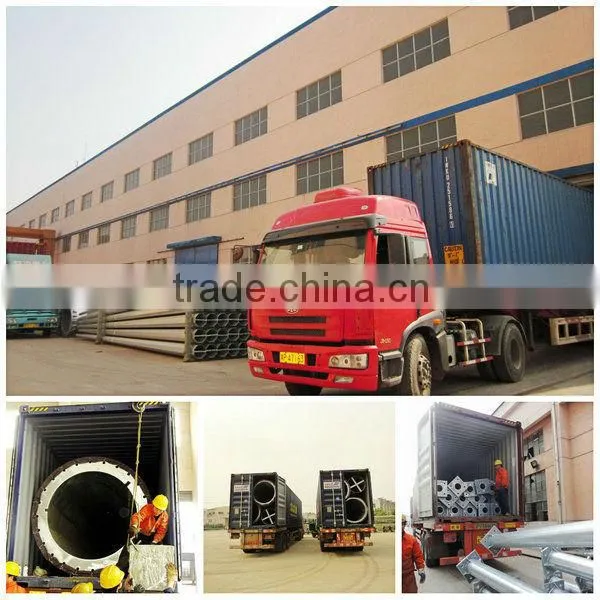 Steel pole for construction support steel pole support